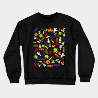 Spooky Scatter Design Crewneck Sweatshirt